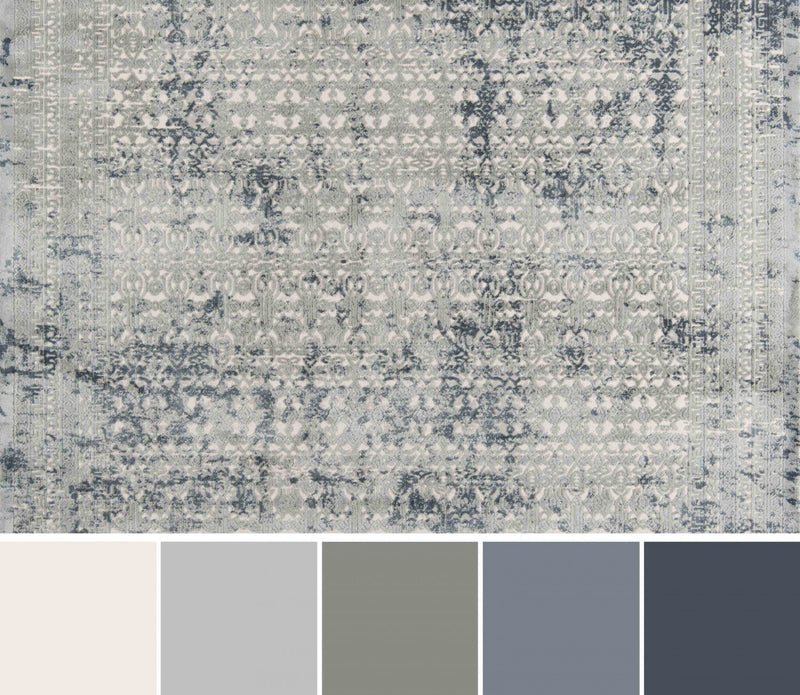 Mabel Traditional 8'11\" x 12'6\" Area Rug in Green Indoor Area Rug 