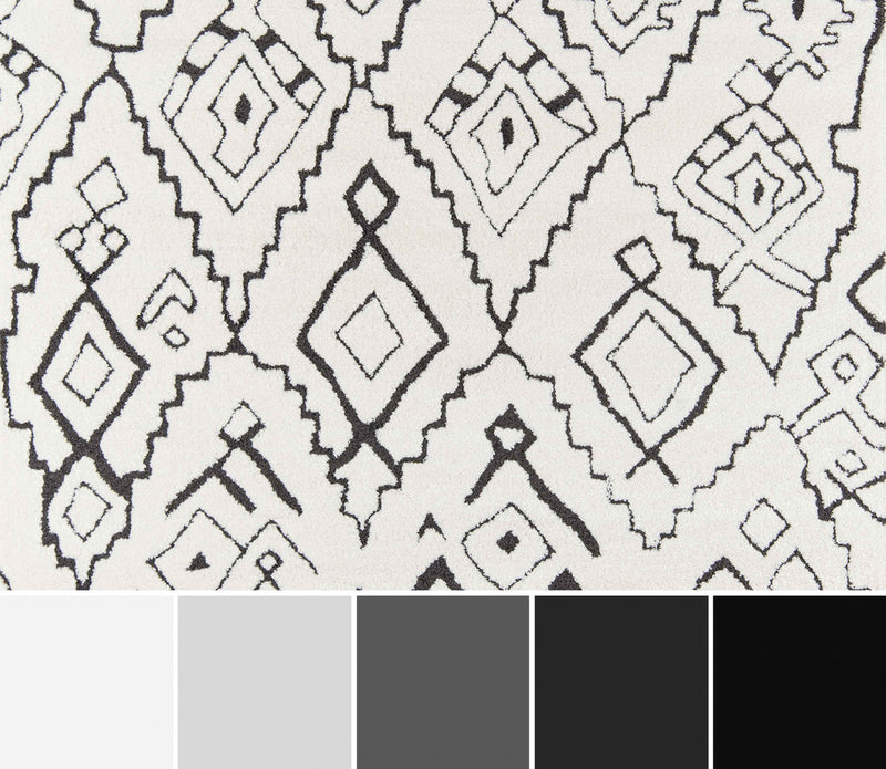 Aurelia Contemporary 5'3\" x 7'2\" Area Rug in Ivory Indoor Area Rug 