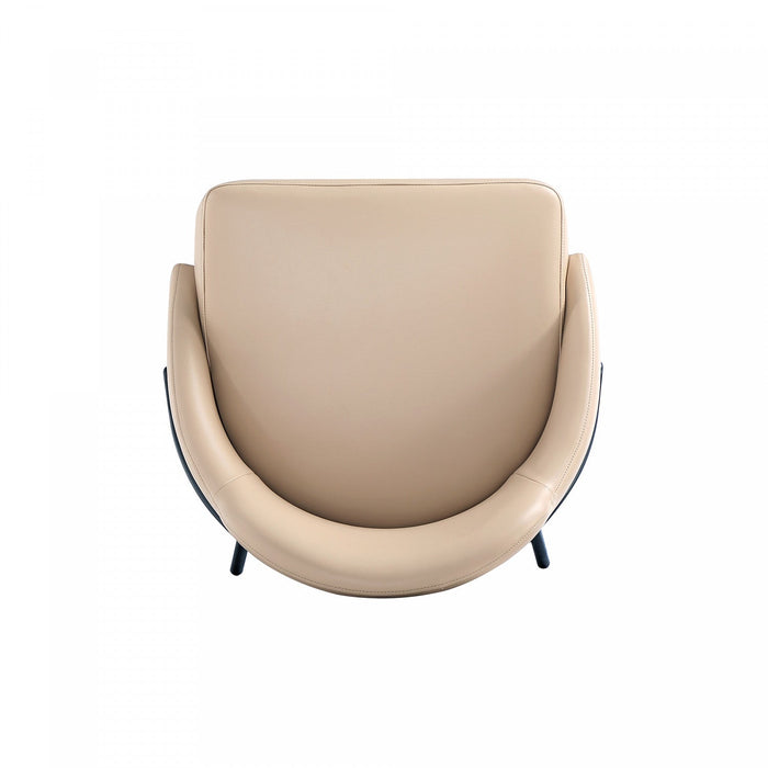 Gracie Modern Metal Upholstered Counter Stool in Tan and Black Bar Stool 
