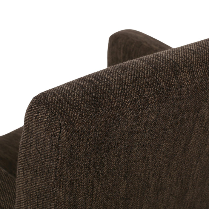 Gabrielle 26\" Seat Height Counter Stool With Upholstered Fabric And Solid Wood Legs - Brown 