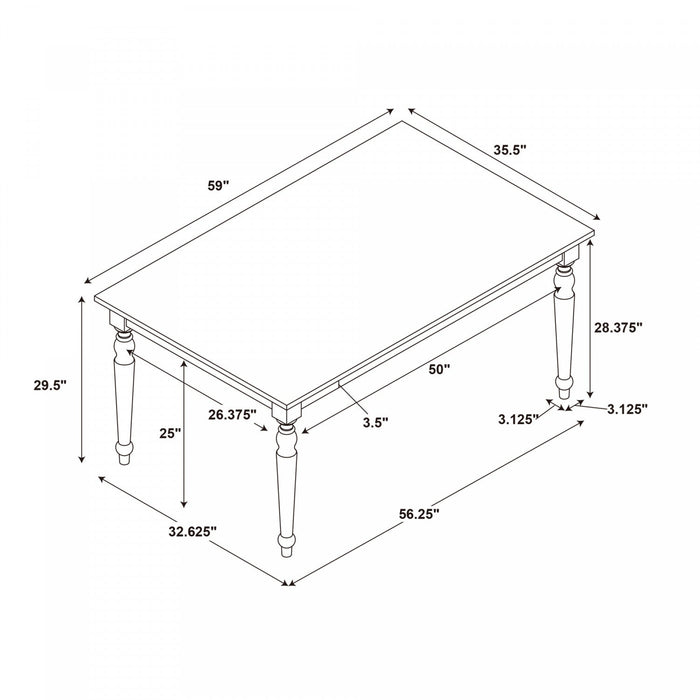 Avalon Dining Table - Light Natural Brown