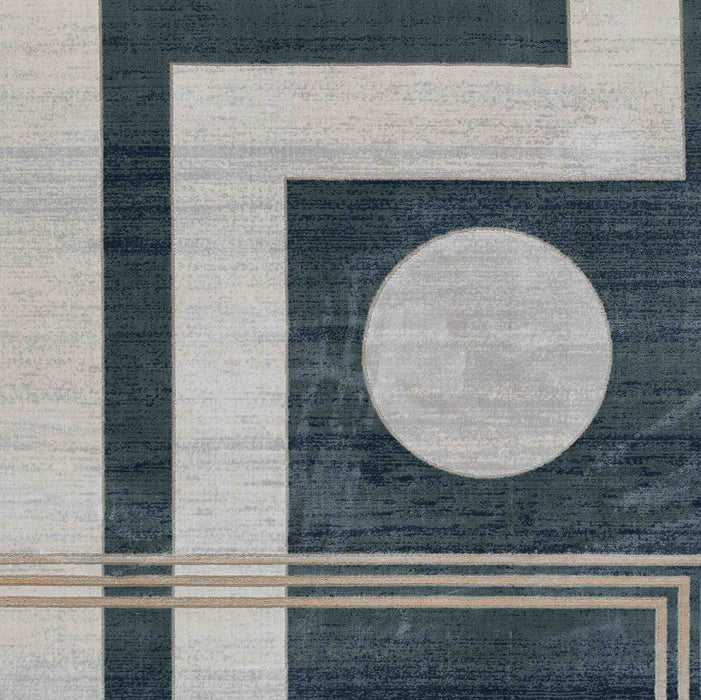 Erisa Contemporary 8'11\" x 12'6\" Area Rug in Blue Indoor Area Rug 
