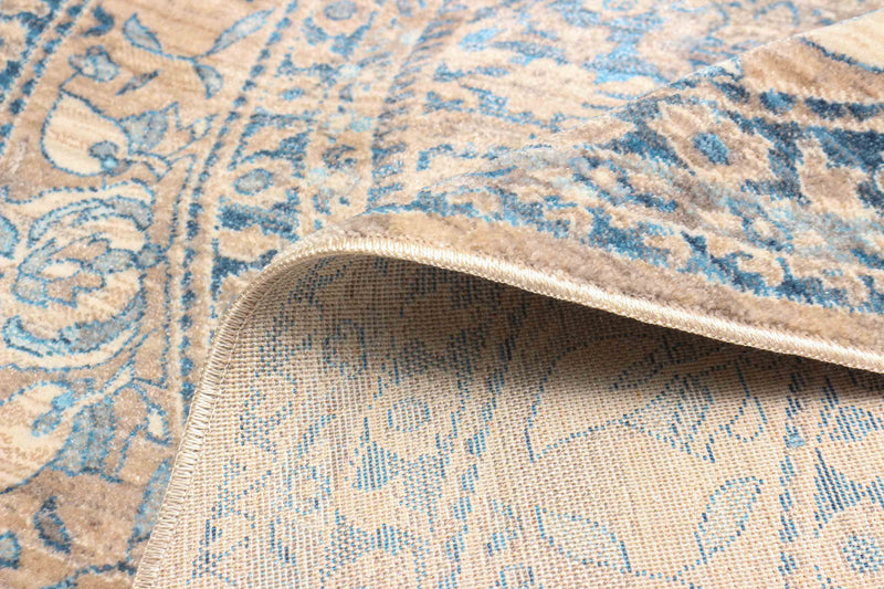 Ariana Traditional 5'0\" x 5'0\" Area Rug in Blue Indoor Area Rug 