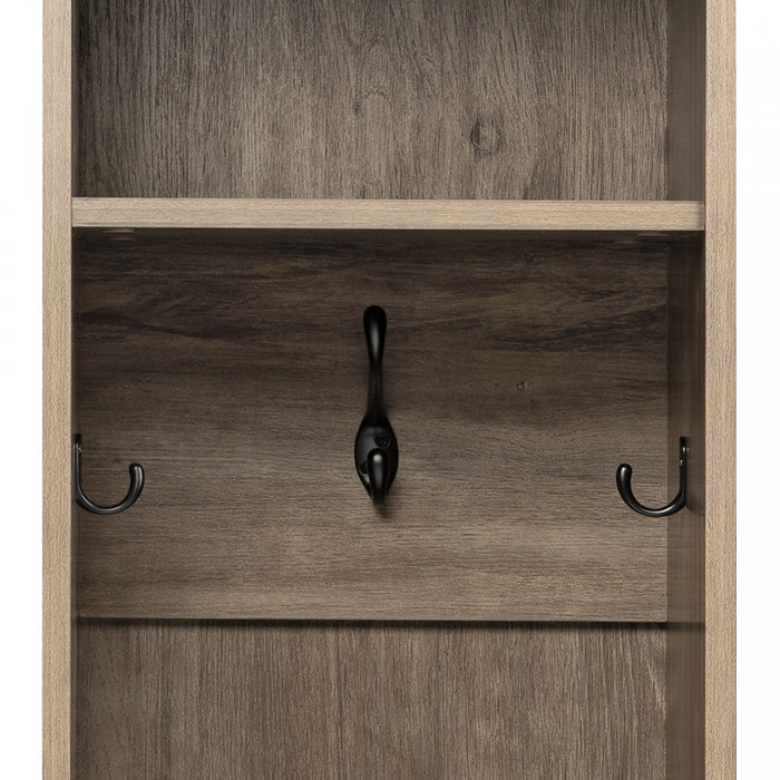 3-hook Narrow Hall Tree - Drifted Gray (set Of 4) 