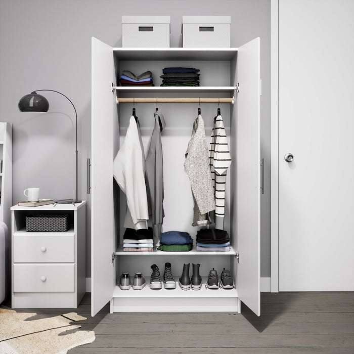 Elite 32\" Wardrobe Cabinet - White