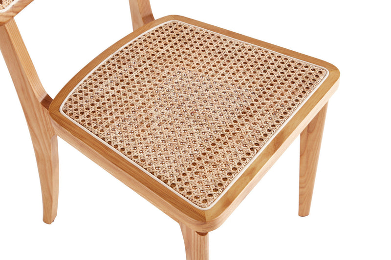 Giverny Industry Chic Wood Dining Chair in Natural - Set of 4 