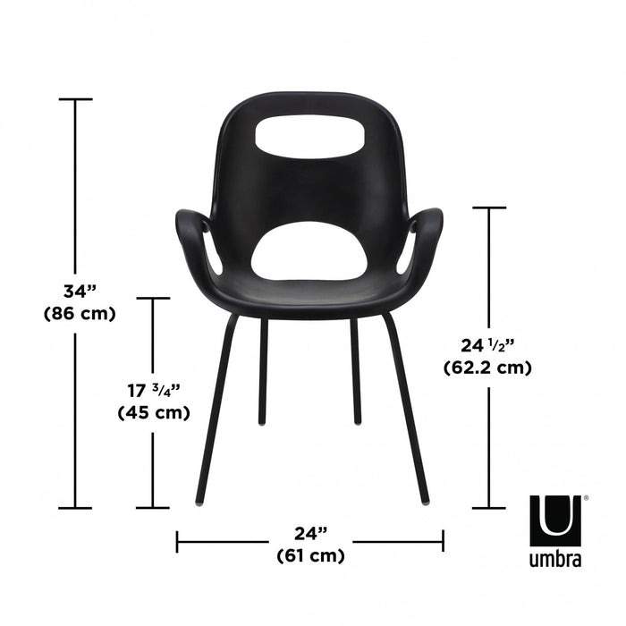 Umbra Modern Oh Accent Chair - Matte Black