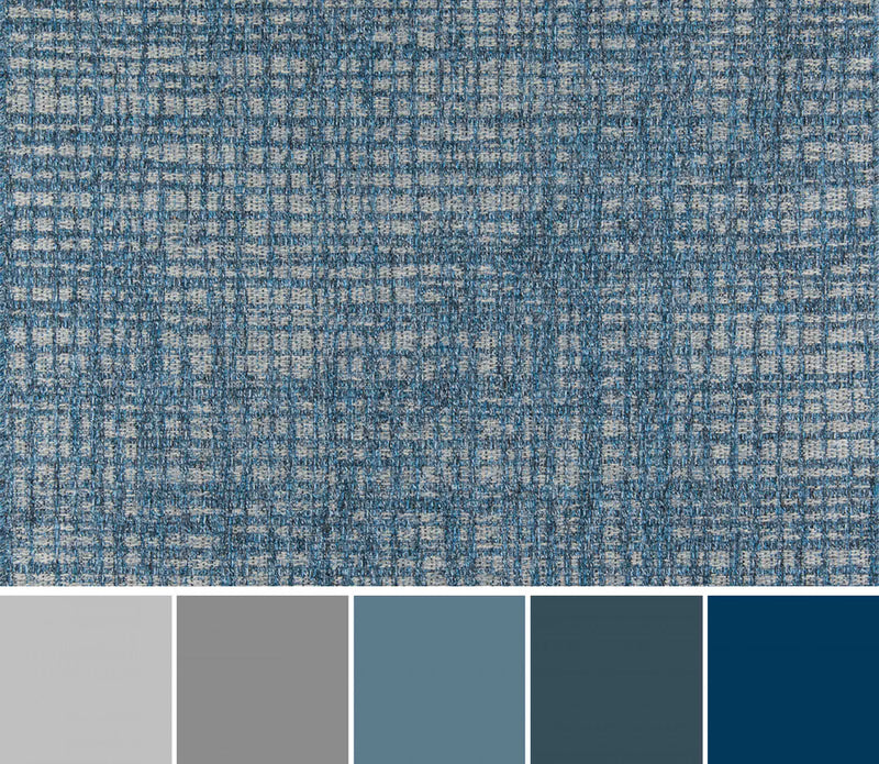Nayah Contemporary 6'7\" x 9'6\" Area Rug in Blue Indoor Area Rug 