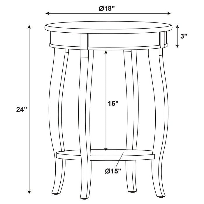 Rainbow Chairside Table - Black