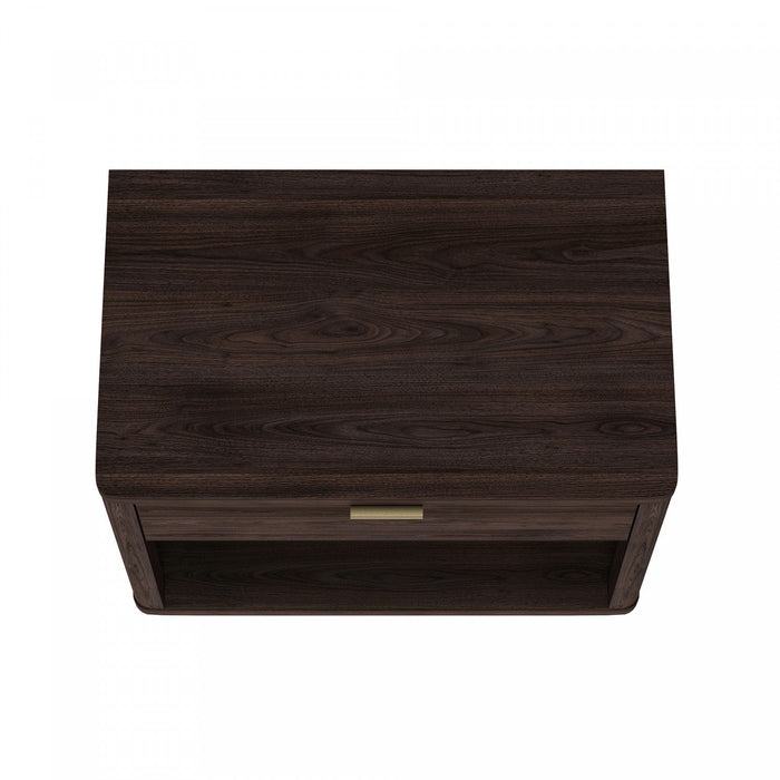 Evelyn Modern 32\" Nightstand in Brown (1-Drawer) 
