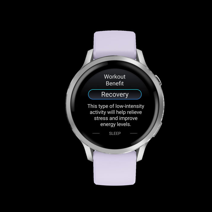 Garmin Venu 4 41mm Silver Periwinkle Wellness Smartwatch - Activity Tracker, HRV Status, Pulse Ox, Women's Health, Multi-Band GPS, Daily Workouts
