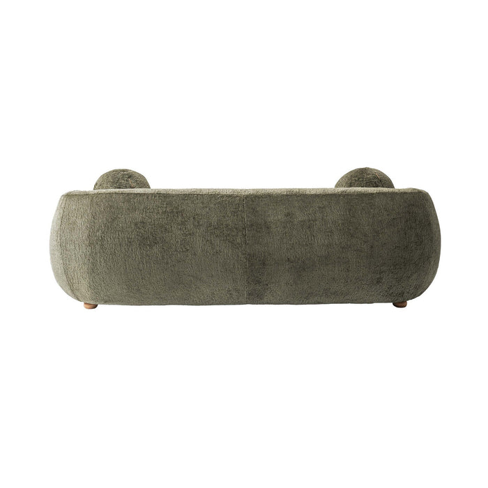 Tribeca Mid-Century Modern 86\" Chenille Sofa in Olive Green 