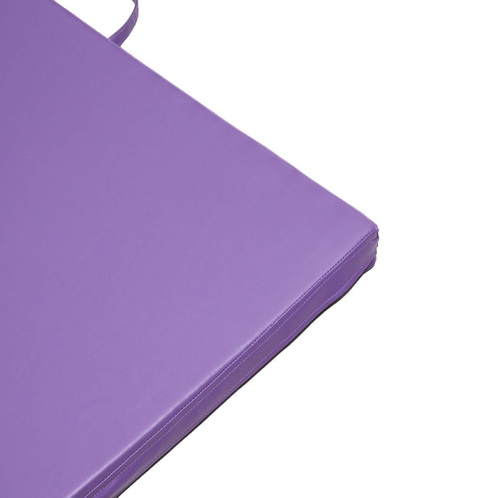 Soozier 4ftx8ftx2inch Pu Cuir Gymnastique Tumbling Gym Mat Arts Pliant Yoga Exercice Pad 4 Panneau (