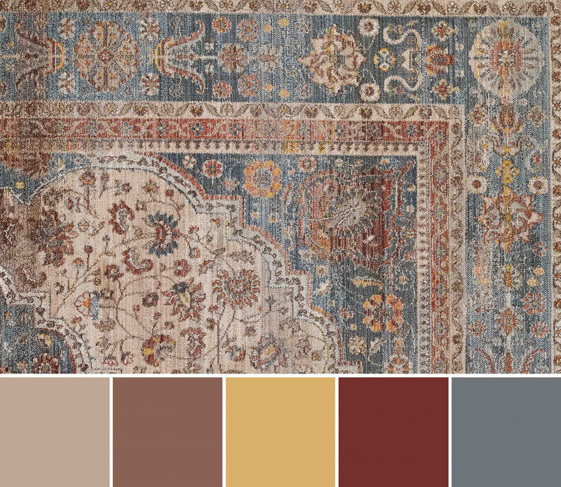 Irina Traditional 8'0\" x Area Rug in Multi Indoor Area Rug 