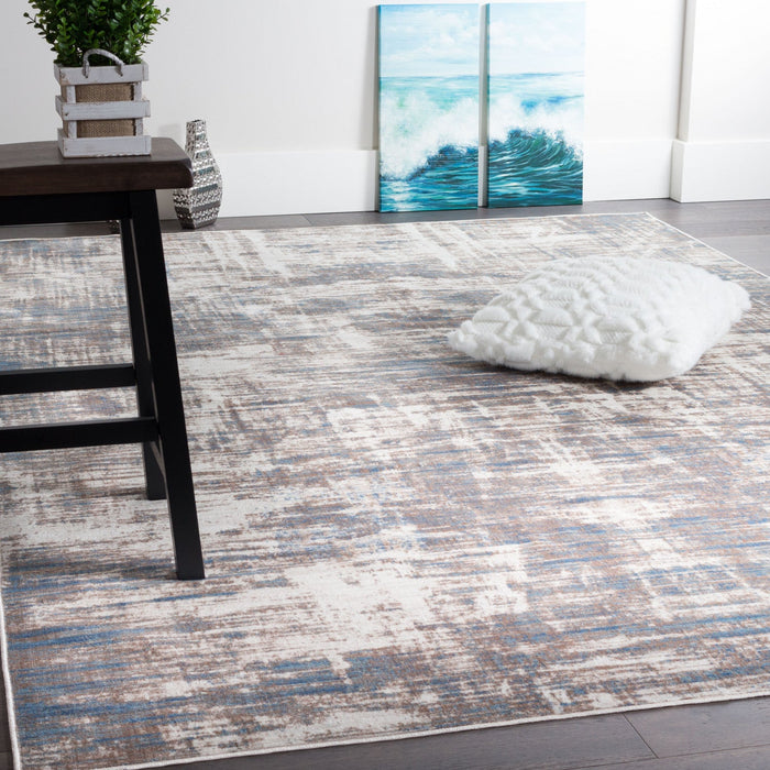 Shi Abstract Blue 3x5 Area Rug