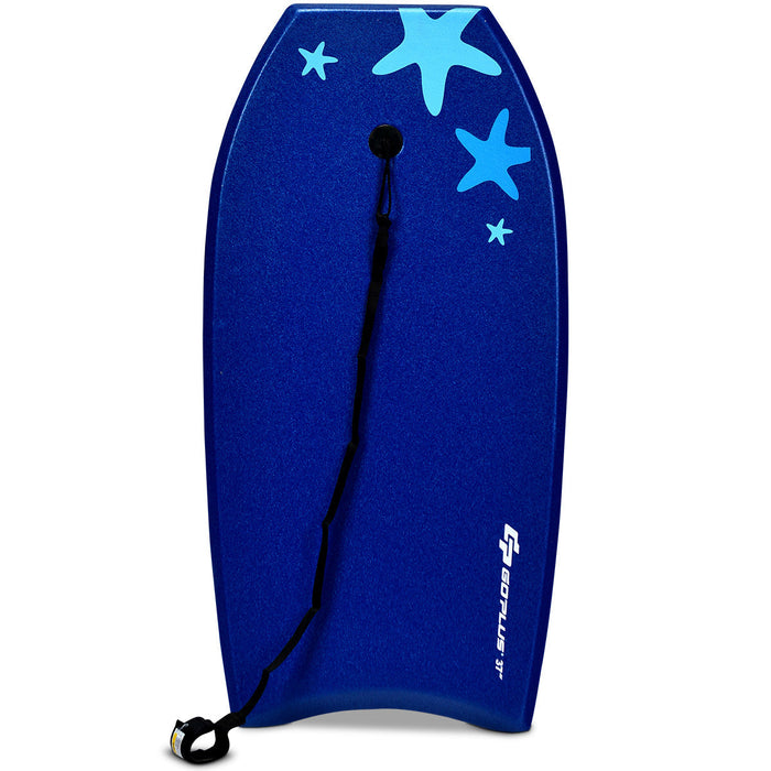 Goplus 41'' Lightweight Super Bodyboard Surfing W/leash Eps Core Boarding Ixpe Starfish