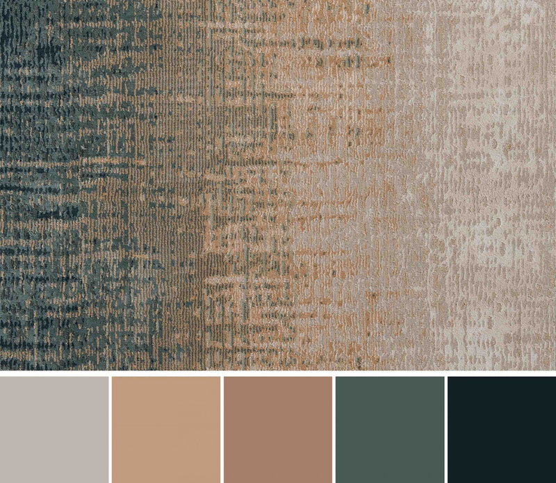Sable Contemporary 7'9\" x 9'10\" Area Rug in Blue Indoor Area Rug 