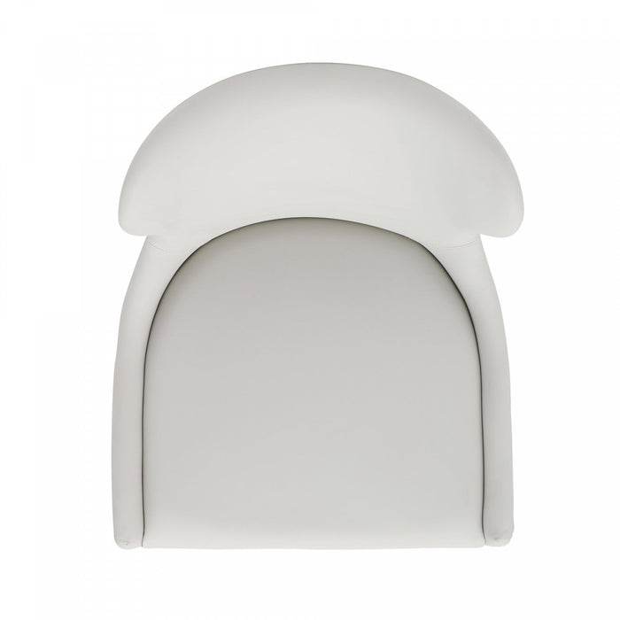 Blair Modern Wood Upholstered Counter Stool in White - Set of 2 Bar Stool 