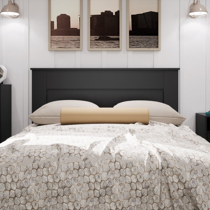 Queen Flat Panel Headboard - Black