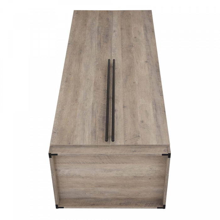 Lee Modern 32\" Wardrobe Closet in Rustic Gray - Set of 2 Armoire 