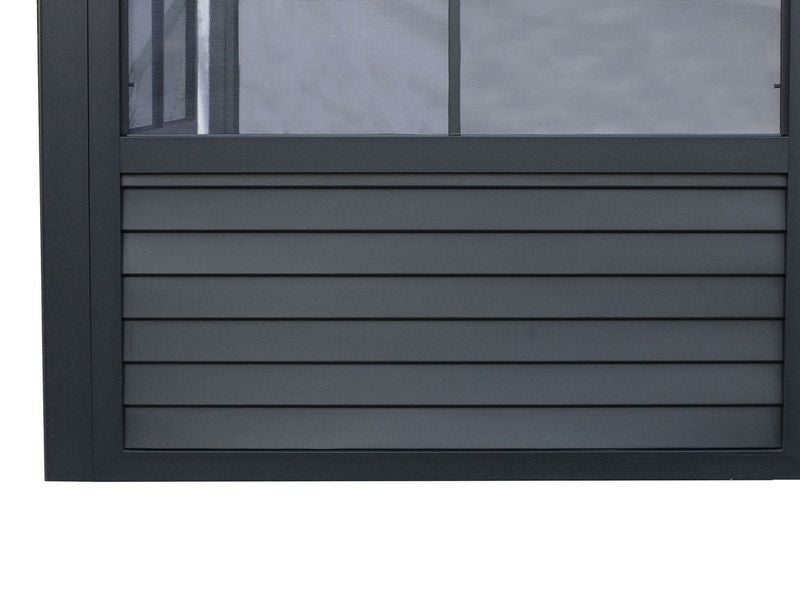 Florence - Wall Mounted Solarium 8x16 Polycarbonate Roof In Black