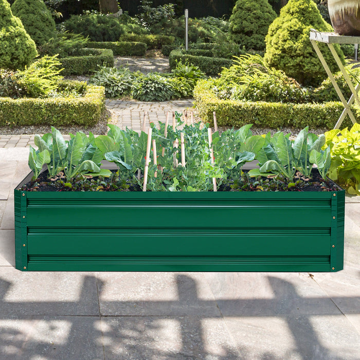 Costway 40"x32" Patio Raised Garden Bed Vegetable Flower Plant Dark Green New
