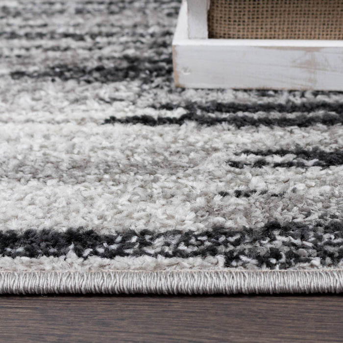 Lav Grey Waves 3x5 Area Rug