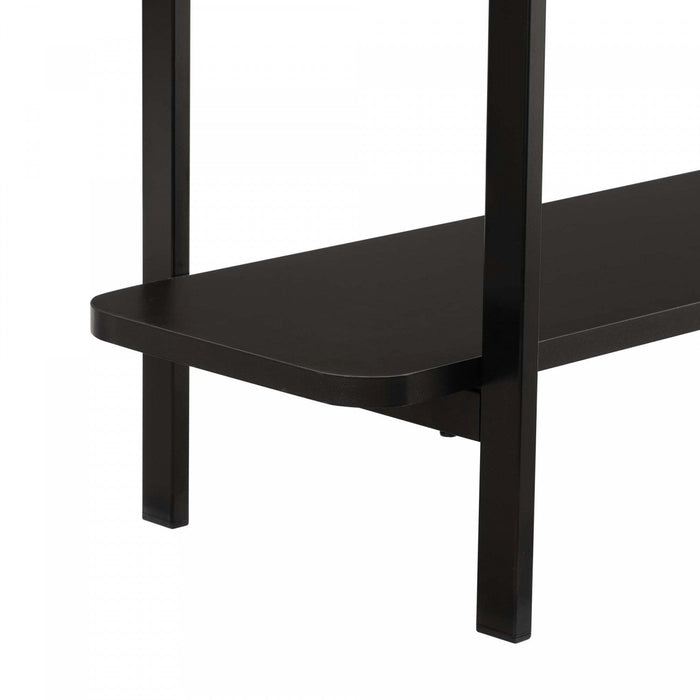 Celine Contemporary Modern 71\" Console Table in Black (2-Shelf) 