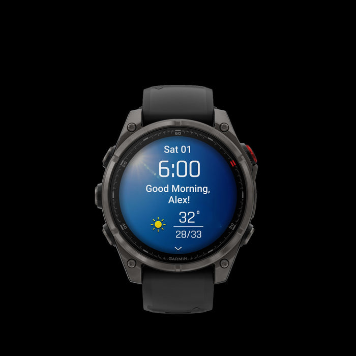 Garmin Fenix 8 Pro 47mm Carbon Multisport Smartwatch - Fitness Tracker, AMOLED Sapphire Display, LTE/Satellite Connectivity, Health Metrics, Voice Calls