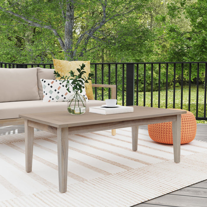 Teagon Outdoor Patio Coffee Table - Natural