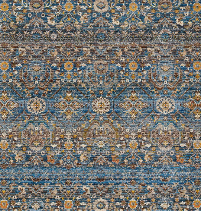 Gianna Traditional 9'0\" x 12'0\" Area Rug in Blue Indoor Area Rug 