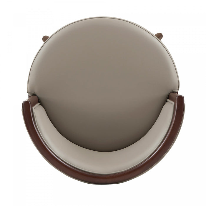 Evalyn Modern Wood Upholstered Counter Stool in Taupe 