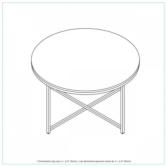 Gilded Round Coffee Table White Marble Tabletop 