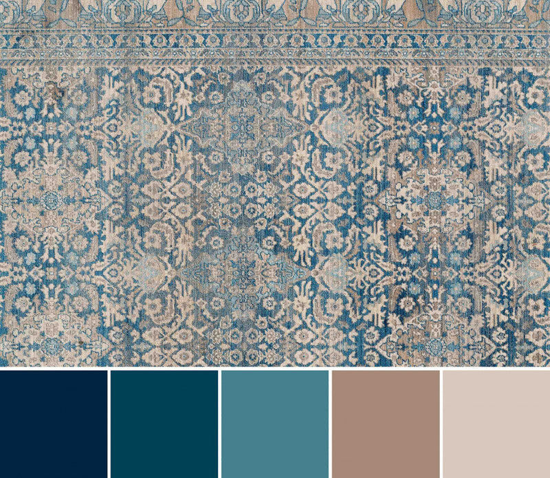 Ariana Traditional 2'6\" x 8'0\" Runner Rug in Blue Indoor Area Rug 