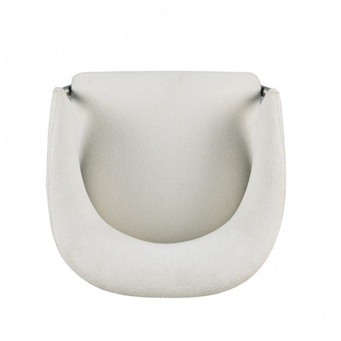 Pater Modern Dining Chairs With Upholstered Fabric Seating And Metal Legs,white 
