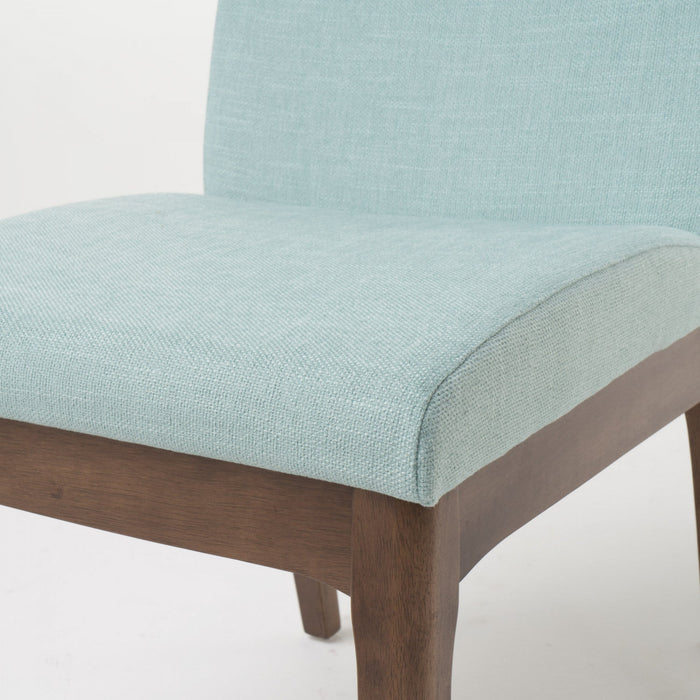 Anastasia Dining Chair Set Of 2 With Fabric Upholstery - Mint 