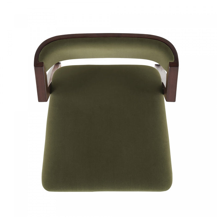 Patricia Modern Wood Upholstered Barstool in Turtle Green Bar Stool 