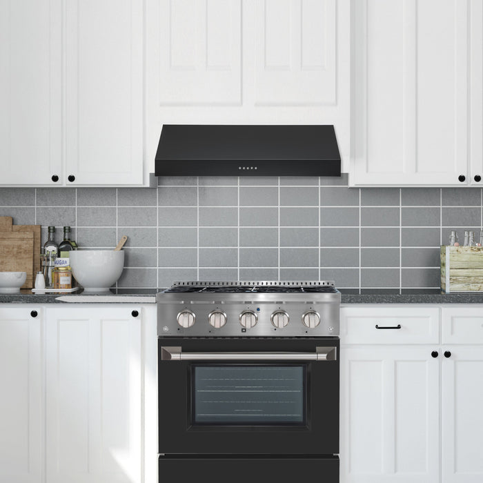 Ancona 30\" Ducted Under Cabinet Range Hood - AN-18041BLK 