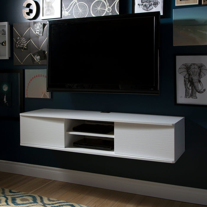 Agora Wall Mounted Media Console - Pure White 