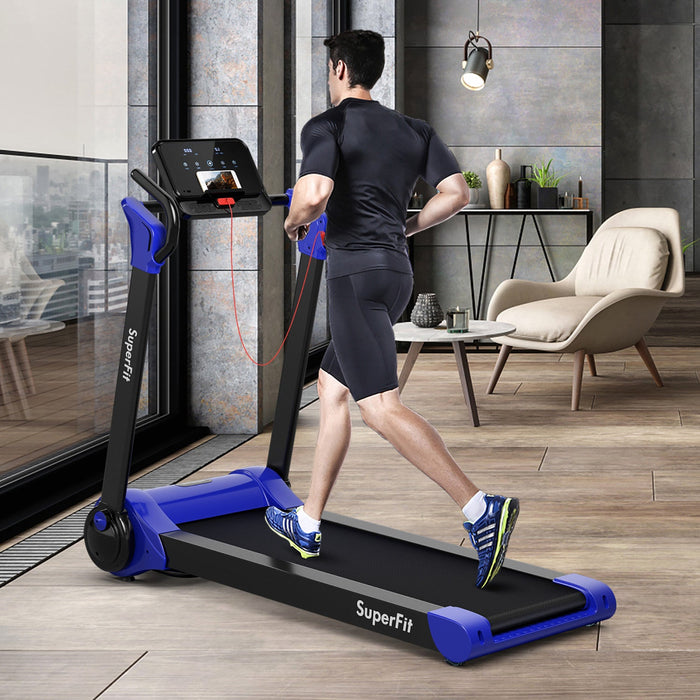 Superfit Folding 2.25hp Electric Treadmill Running Machine App Control Bluetooth