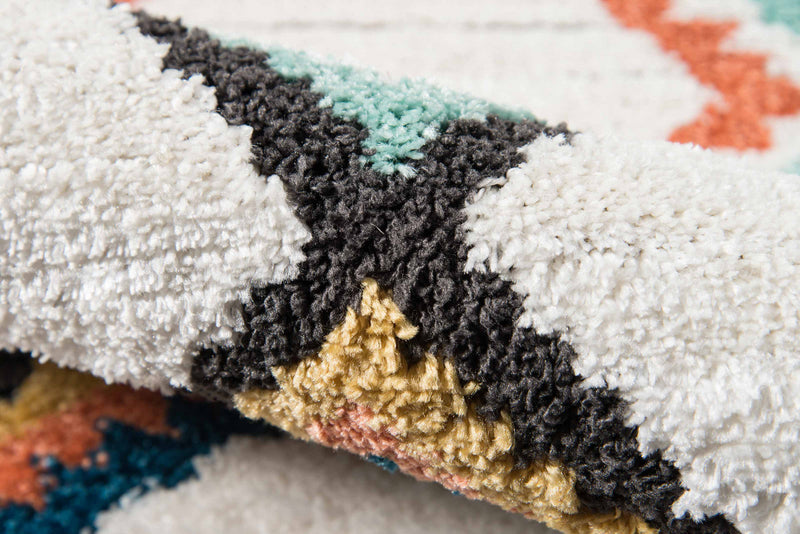 Vivi Contemporary 9'10\" x Area Rug in Multi Indoor Area Rug 