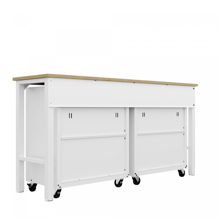 Fortress Modern 3-Piece Garage Set in White Garage Storage 