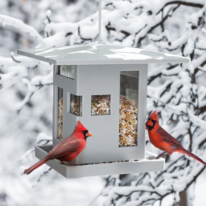 Umbra Bird House Feeder - Grey