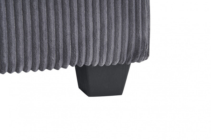 Liam 46.9\" Modern indoor corduroy sofa with 2 soft cushions ,Grey Sofa  