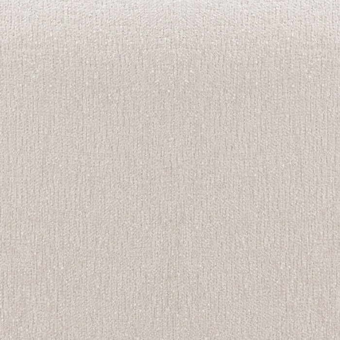 Lia Modern Metal Chenille Armchair in Cream - Set of 2 Dining Chair 