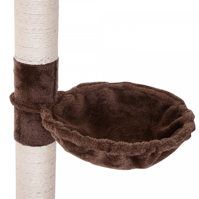 Pawhut 8.5ft Cat Climbing Tree 5-tier Kitty Activity Center Floor-to-ceiling Cat Climber Toy With Sc