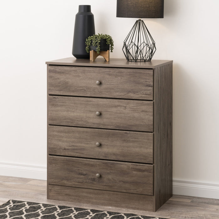 Astrid 4-Drawer Dresser - Drifted Grey