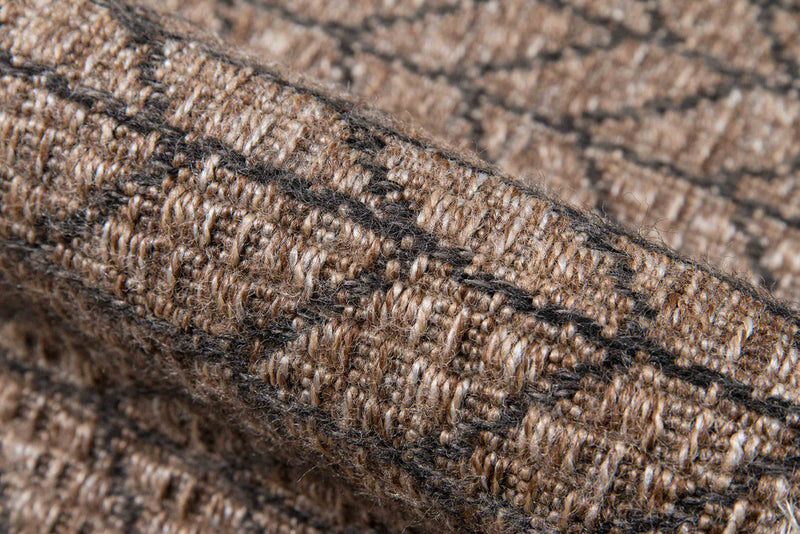 Linden Contemporary 6'7\" x 9'6\" Area Rug in Brown Indoor Area Rug 