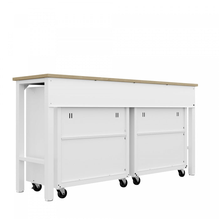 Fortress Modern 3-Piece Garage Set in White Garage Storage 