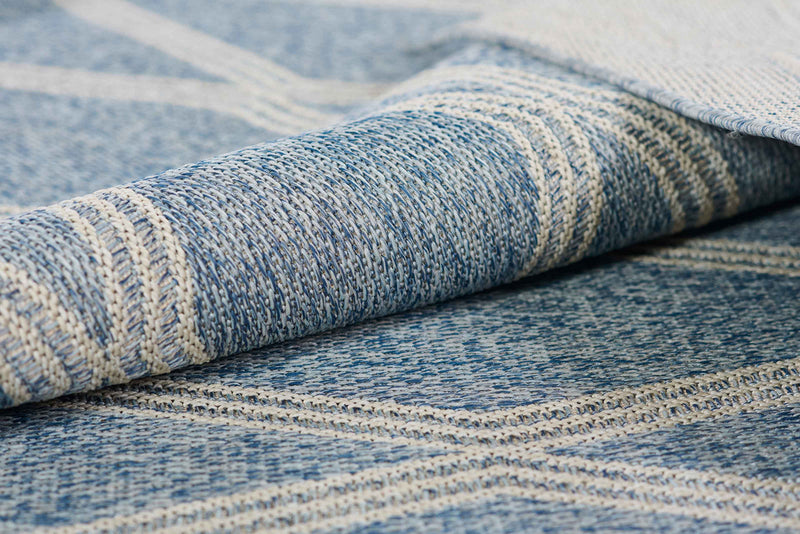 Cypress Transitional 6'6\" x 9'0\" Area Rug in Blue Indoor Area Rug 